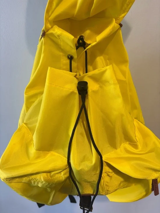 Eddie Bauer Yellow Nylon Daypack Backpack Lightweight Adjustable Straps Hiking - Picture 9 of 11